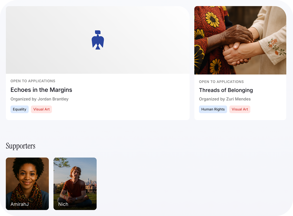 Discover Peace Pieces interface